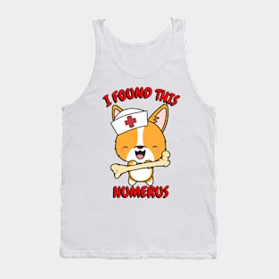 Funny corgi tells a lame joke Tank Top